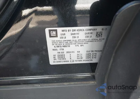 2022 Chevrolet Trailblazer Fwd Rs from USA, damaged, VIN KL79MTSL1NB062150